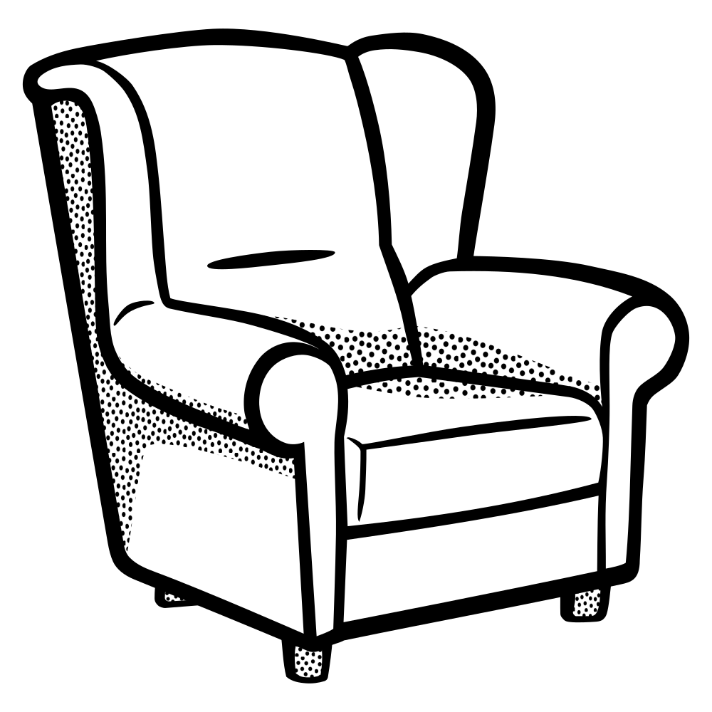 OnlineLabels Clip Art - Armchair - Lineart